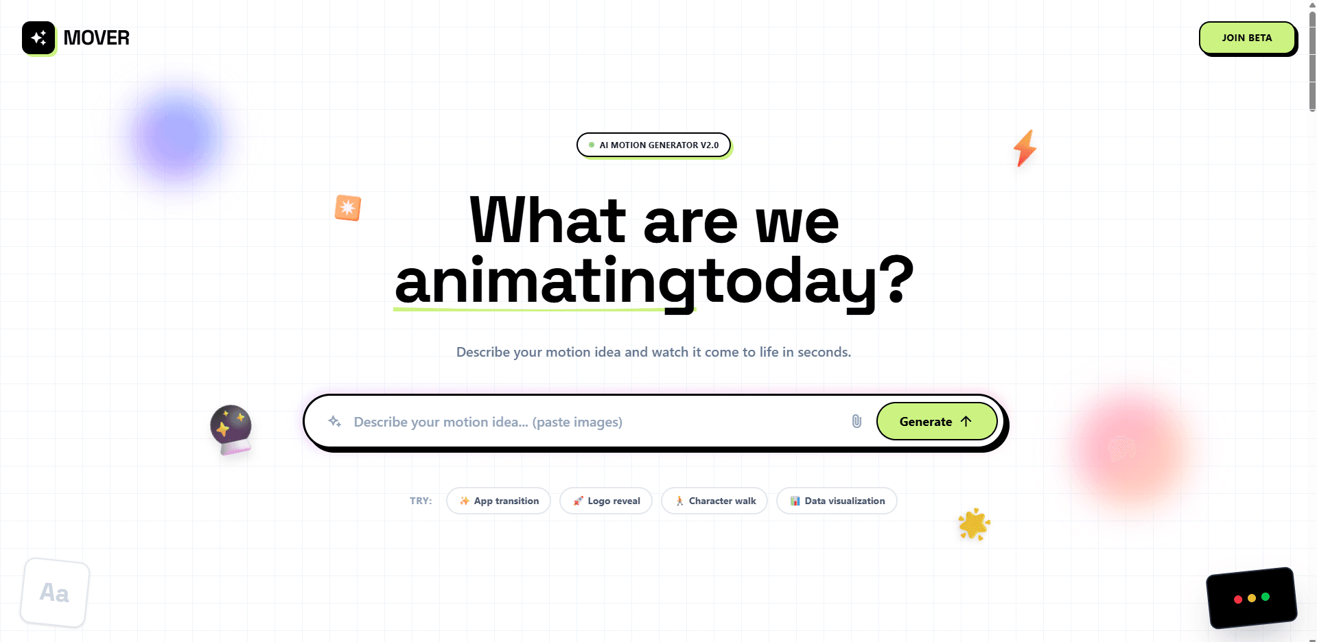 MOVER: AI Creative Tooling and Full-Stack Engineering