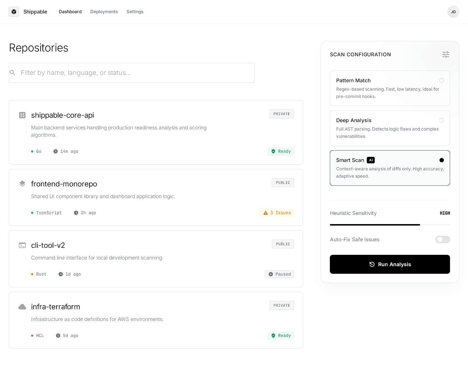 Shippable: Developer Tooling and AI Risk Analysis
