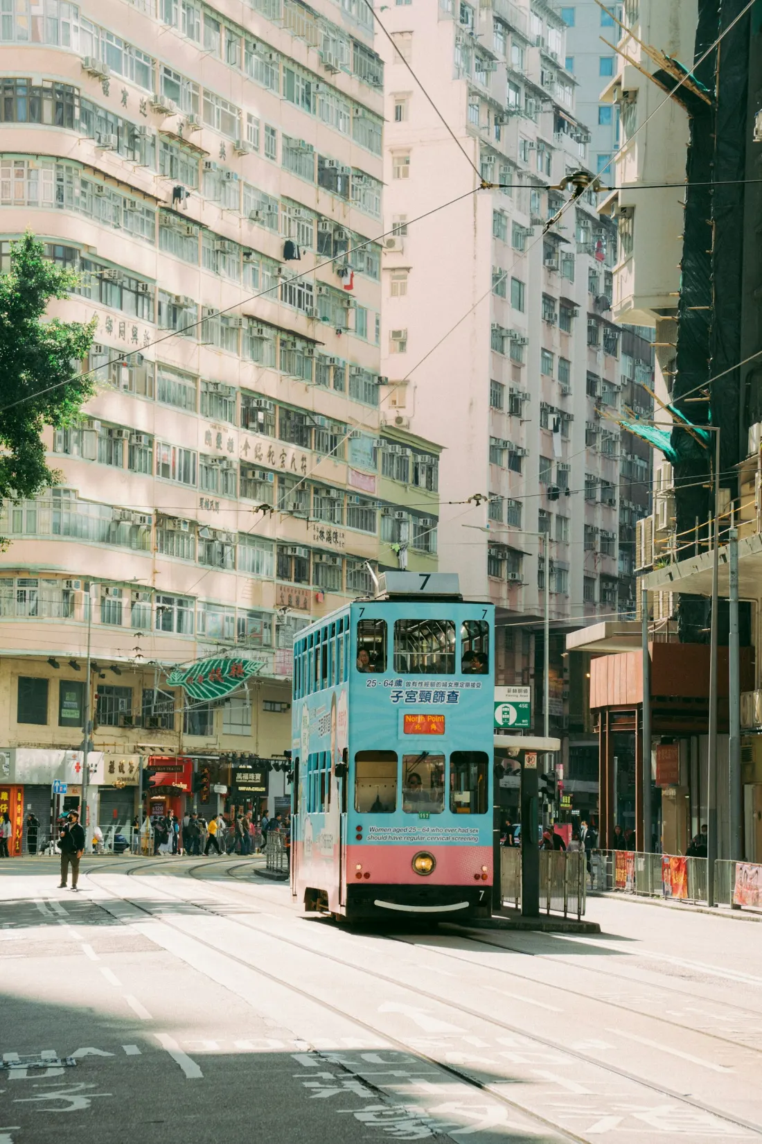 香港街頭的電車